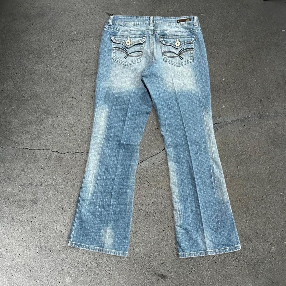 Y2K women's L.E.I Ashley low rise bootcut light wash denim jeans Size 11S